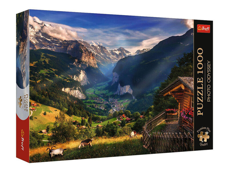 Trefl Puzzle Premium Plus - Photo Odyssey: Údolí Lauterbrunnen 1000 dílků